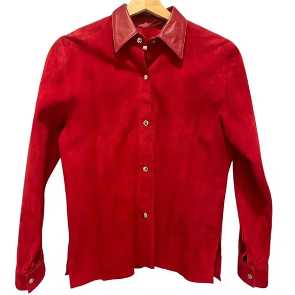 Lopez Taibo Argentinian Handmade Leather Suede Shirt Jacket with Sash Belt, S/M - Picture 1 of 13